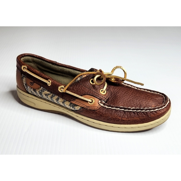 Sperry Shoes - Sperry Top-Sider Zebra sequins boat shoes Women's 8